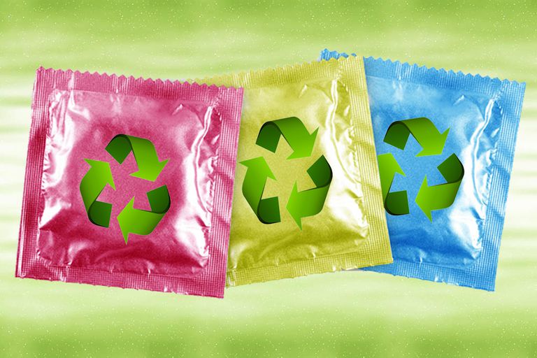 bioloģiski noārdāmi, bioloģiski noārdāms, atkritumu tvertnē, kuros prezervatīvi, nevar pārstrādāt