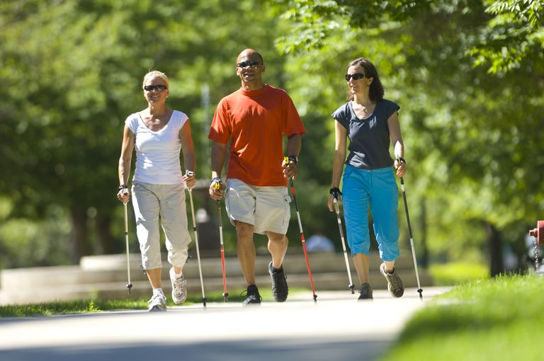 ķermeņa treniņu, augšējo ķermeņa, līdz procentiem, Nordic Walking