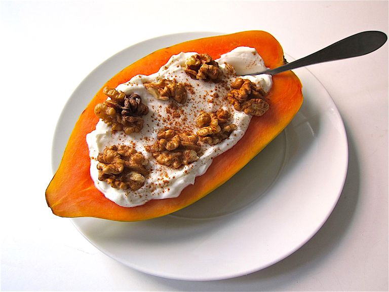 Dienas vērtība, Papayas satur, pievienoto cukuru, porciju Kalorijas, sadalīt olbaltumvielas