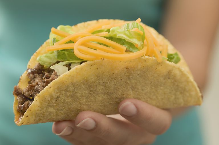 Taco Bell, grami tauku, gramus tauku, kalorijas grami